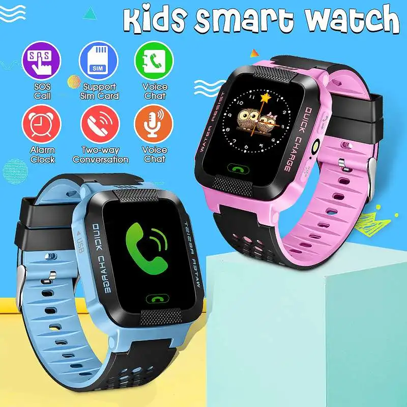 2019 New Y21 LBS SOS Call Location Children Smart Watch Anti-Lost Kids Smart Wrist Band Sport Fitness Tracker Support SIM Card