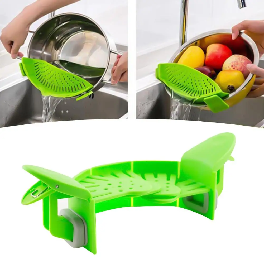 

Foldable Drain File Retractable Silicone Drain Block Drainage Innovative Noodle Filter kichen accessories gadget kichen tool