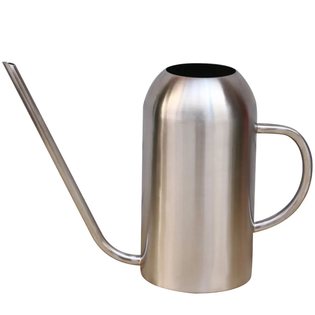

Stainless Steel Watering Pot Gardening Watering Can Watering Long Mouth Flower Pot Kettle 1.5 Liters