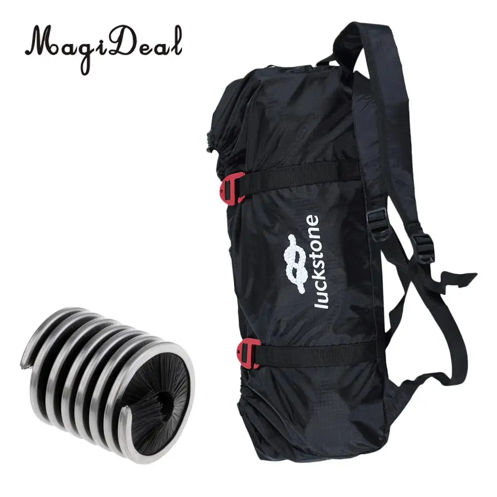 Ultralight Rock Climbing Rappelling Rescue Rope Cord Carry Bag Ground Mat + Rope Brush for Outdoor Caving Wall Equipment