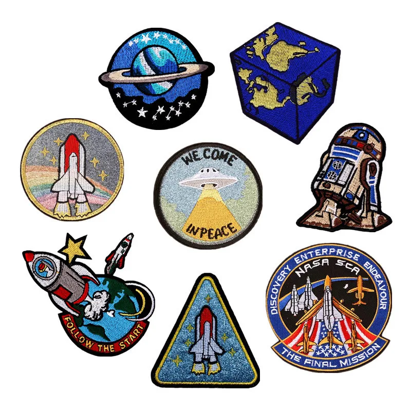 PGY Rocket Star UFO Alien вышитые значки заплатки джинсовая сумка Одежда швейное украшение