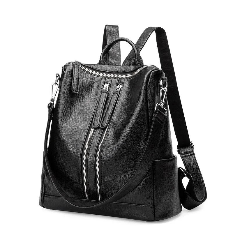 

Genuine leather Women Backpacks leather Backpacks student bags For Teenagers Girls Female Travel Back Pack Bag dailypack C673