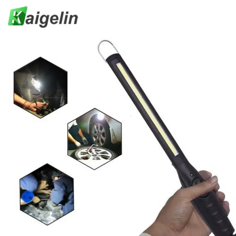 

Kaigelin Rechargeable Magnetic High Brightness COB LED Work Light Inspection Light Band & Hook For Outdoor Cordless Worklight