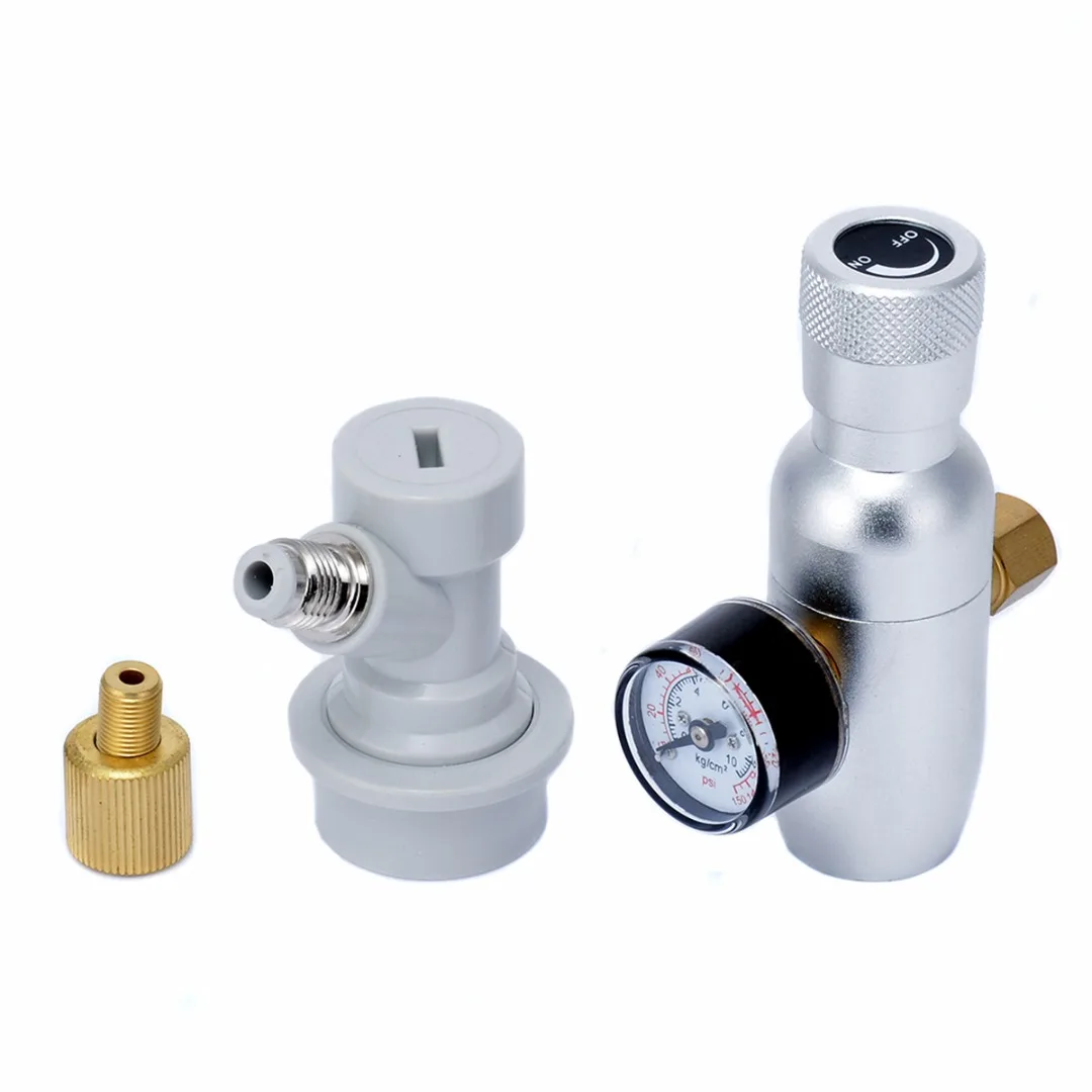

Home Brew Soda Beer 3/8" Thread Regulated CO2 Charger with Ball Lock Fitting Mayitr