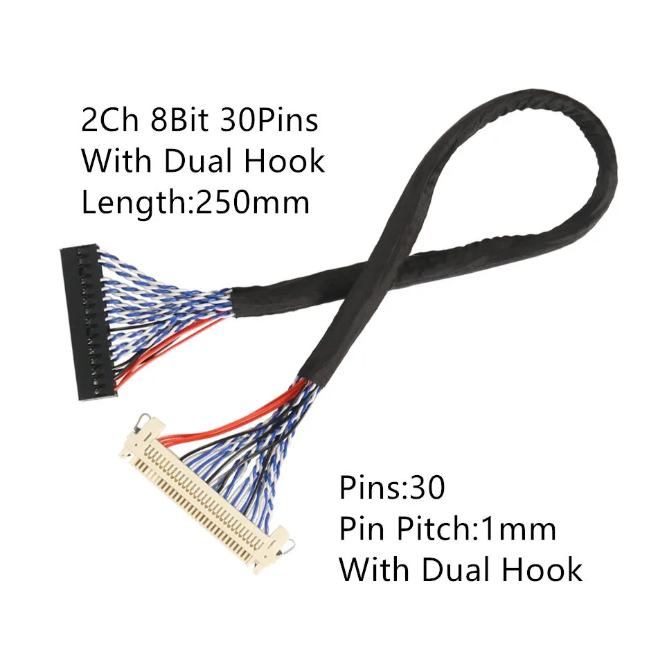Крючки для LVDS кабеля D8 FIX 30P 30 двойные штифты 2ch 8bit 1 0 мм Шаг 250 500 17 21 дюймовый ЖК