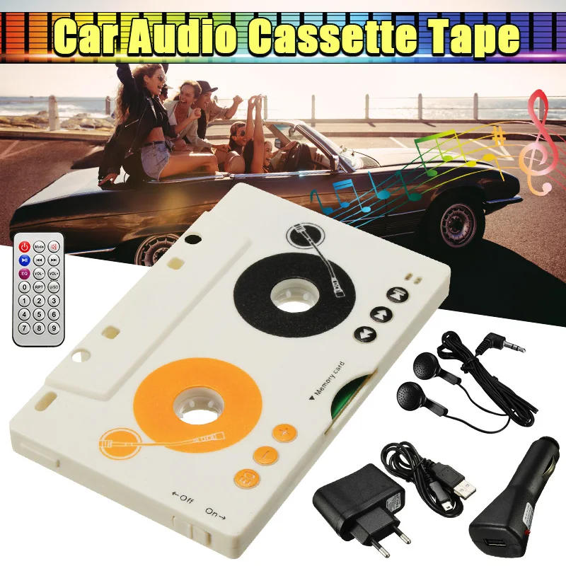 Newest V intage Car Tape Cassette SD MMC MP3 Player Adapter Kit With