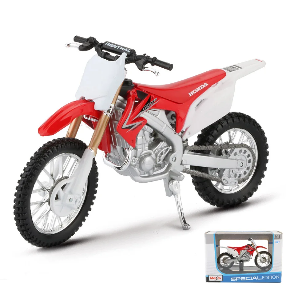 Maisto 1:18 Модель мотоцикла игрушка сплав Внедорожный гоночный велосипед CRF450R