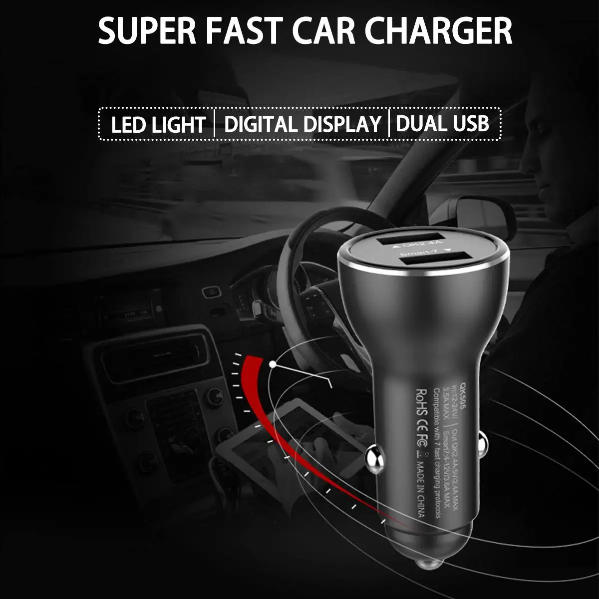 Car Super Charge USB Quick Car Charge 3.0 Car Charger For iPhone USB Type-C PD Fast Charger Mobile Phone For OnePlus 6T