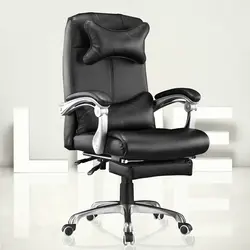 PU офисное кресло для руководителя поднят поворачивается бытовой компьютерный стул откидной с подножка массаж поворотный связь