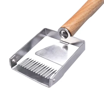 

Outdoor Tool 2-In-1 Stainless Steel Bee Hive Uncapping Honey Fork Scraper Shovel Beekeeping Apiary Cut Tool