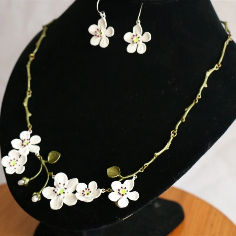 Супер Роскошный белый жемчуг цветок ожерелье браслет наборы|necklace bracelet set|necklace