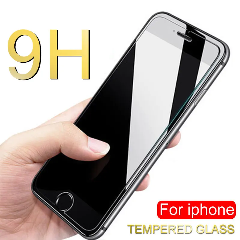 Закаленное стекло 9H 2.5D для iPhone 6 6s 7 8 X XS MAX Защита экрана 5 Plus XR SE защитное |