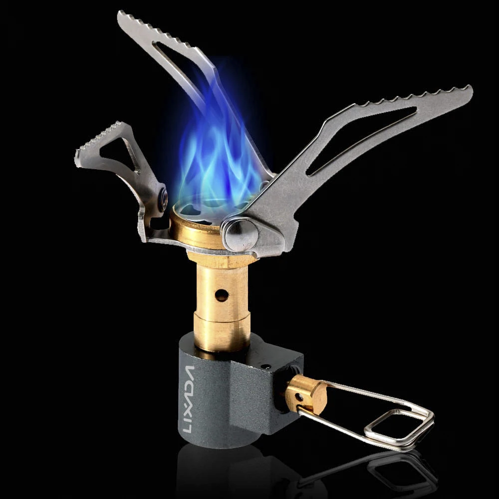 

45g 3000W Super Lightweight Gas Stove Mini Pocket Folding Camping Gas Stove Outdoor Cooking Burner Survival Furnace Stove