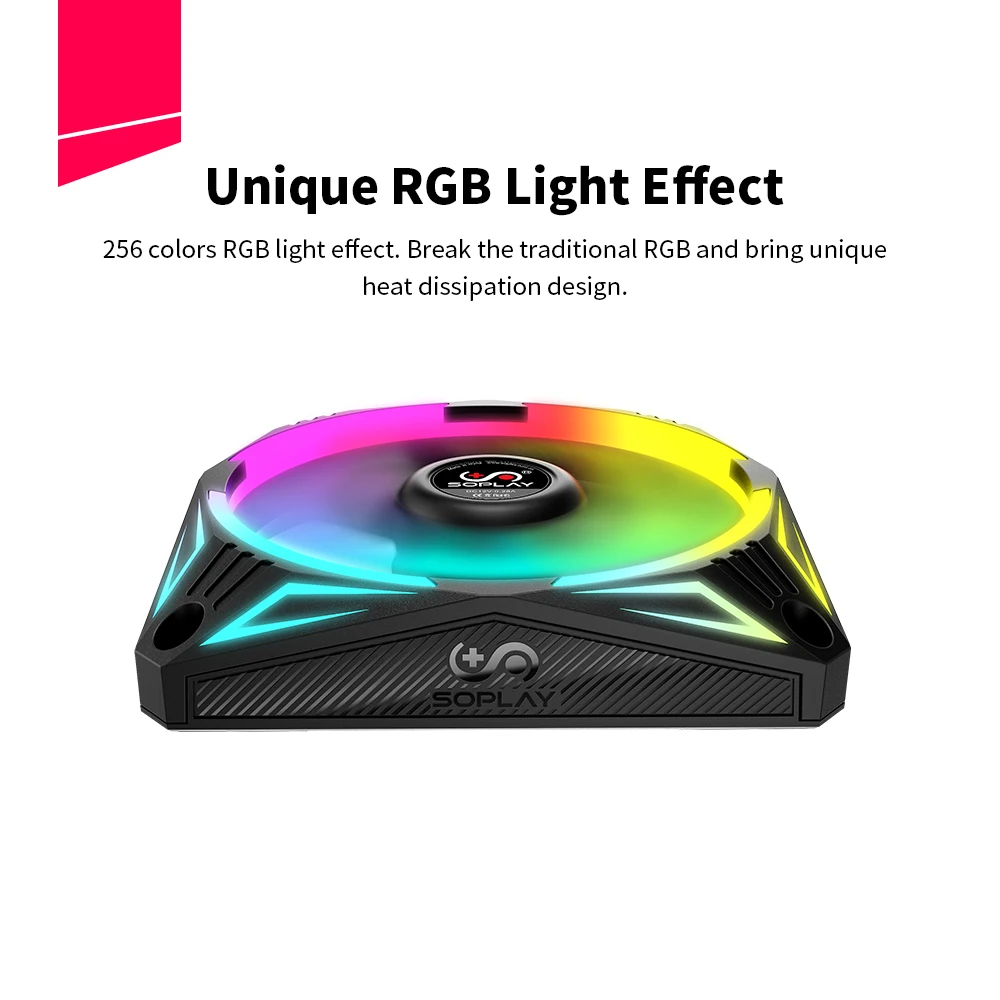 Светодиодный кулер SOPLAY RGB PWM Регулируемый цвет чехол для компьютера вентилятор 36