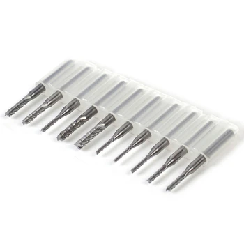 

New 10pcs Durable Milling Cutter 1.3-3.175mm Engraving Rotary Burr Tool End Mill Metal Working