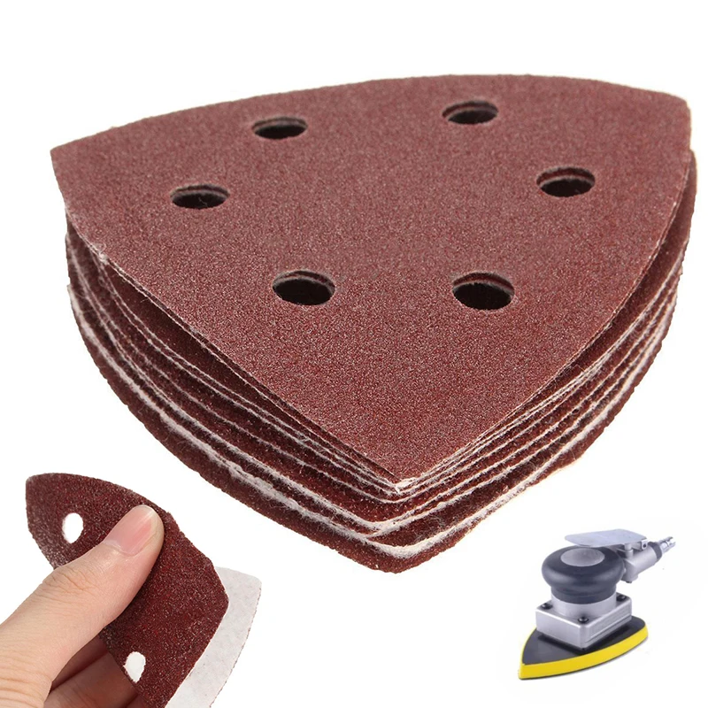10Pcs Mouse Sanding Sheets Sander Pad 40 60 80 100 120Grits Sanding