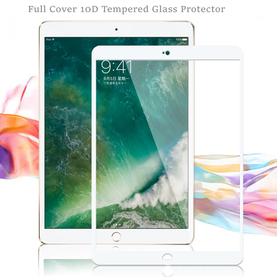 10D полное покрытие для Apple iPad 9 7 дюйма 2018 2017 Pro 11 Air 1 2 3 стеклянные пленки Защитное