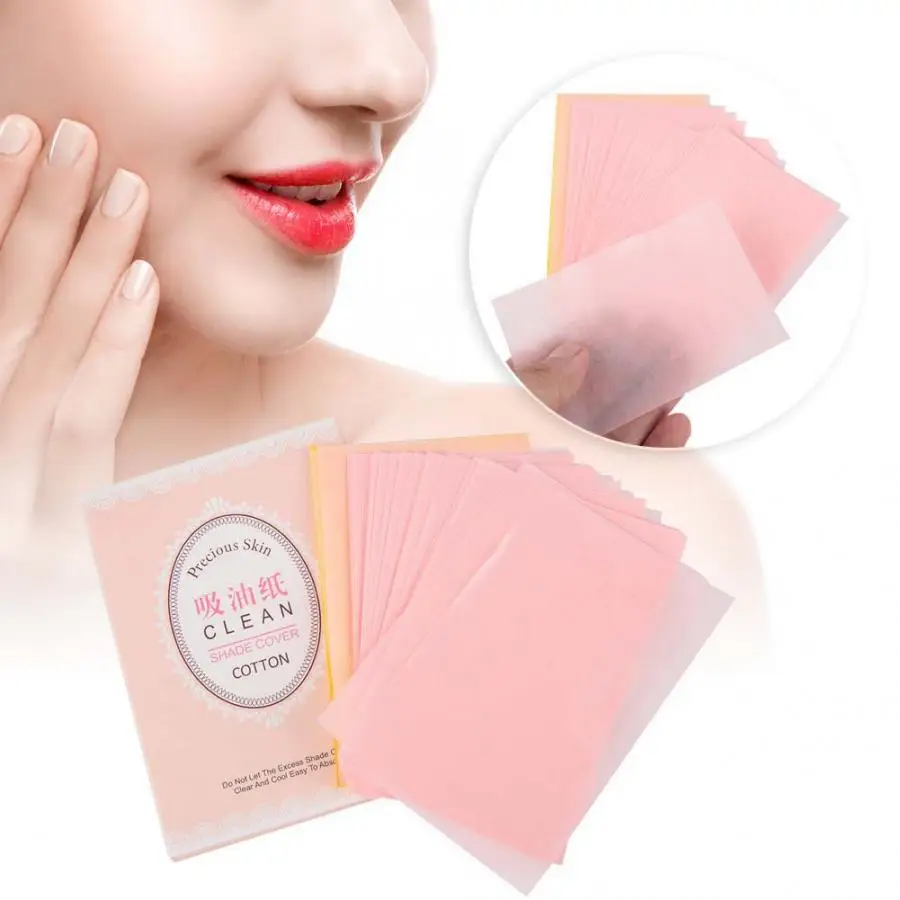 

100PCS Summer Facial Oil Blotting Sheets Oil Absorbing Papers Facial Cleanser Oil Control Shrink Pore Face Cleaning Tool