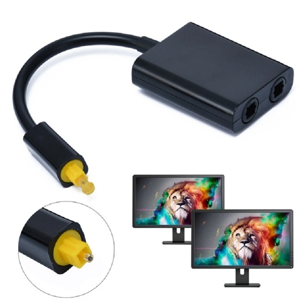 Мини USB аудио кабель цифровой оптический Toslink волокно аудио 1 до 2 Женский сплиттер адаптер для компакт-дисков DVD плеер