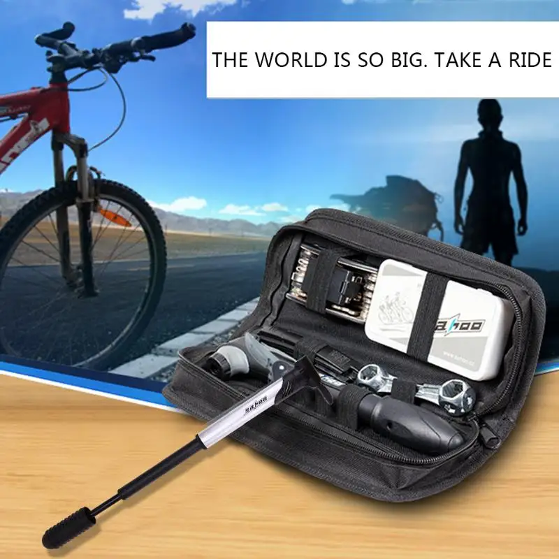 

SAHOO Bike Bicycle Cycling Puncture Tire Tyre Repair Tool Set Kits Pump Bag