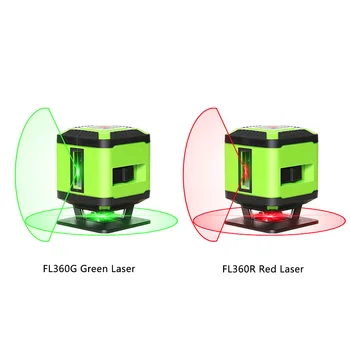 

FL360G/R 5 Lines 360 Degree Level Mini Portable Self-leveling Instrument Measuring Tool