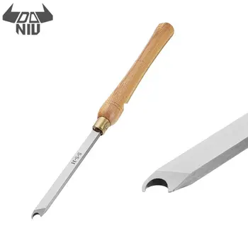 

DANIU 1Pcs High Speed Steel Woodworking Captive Ring Tool DIY Rotary Handheld Ring Wood Turning Tool with Wood Handle