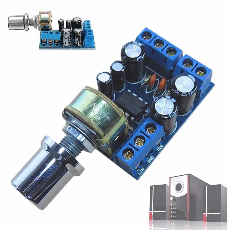 TDA2822 TDA2822M мини 2 0 канал 2x1 Вт стерео аудио усилитель мощности плата DC 5 в 12 В