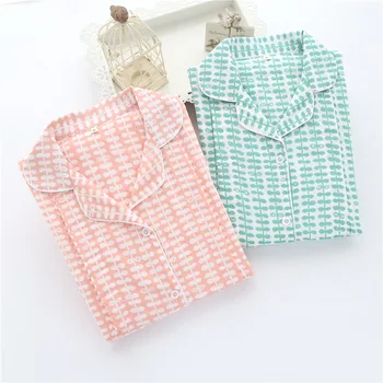 

Ultra-thin 100% Cotton Gauze Breastfeeding Pajamas Long Sleeve Open-lapel Maternity Wear Pijama Pyjamas Women Feeding Clothes