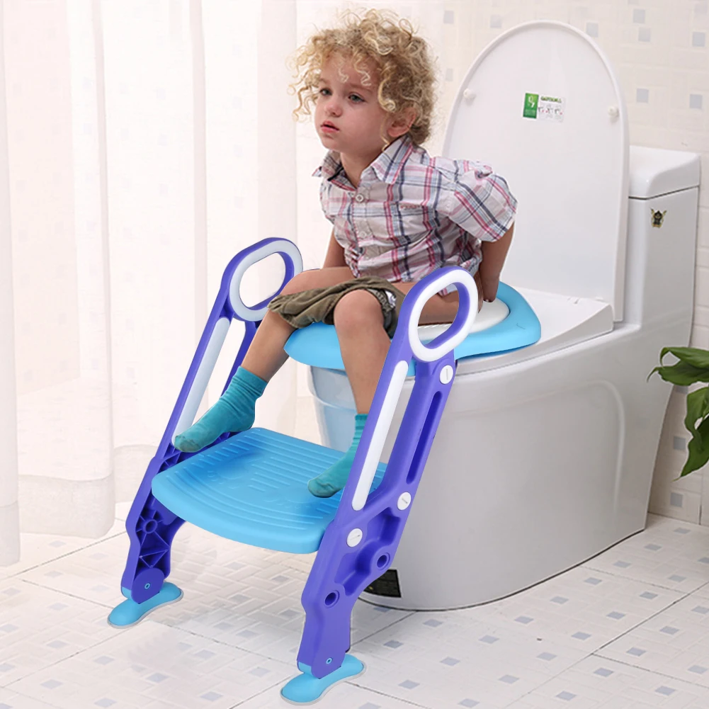 Children Kids Folding Chair Pee Training Toilet Training Potty Seat With Ladder Cover Toilet Urinal Seating Potty For Boys Girls Children Kids Folding Chair Pee Training Toilet Training Potty Seat With Ladder Cover Toilet Urinal Seating Potty For Boys Girls