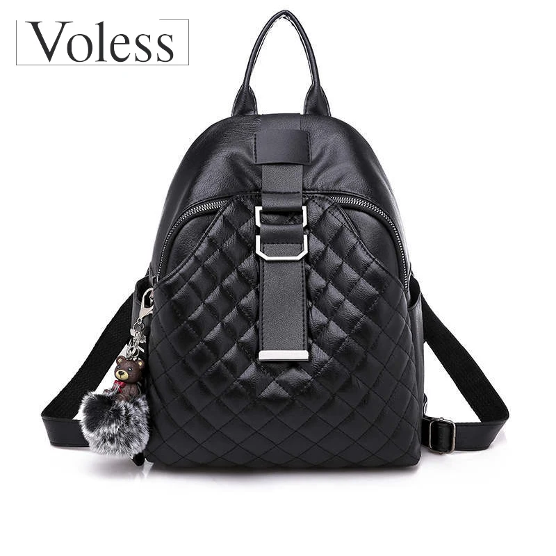 

2019 High Quality Backpacks Shoulder Bags Zipper PU Fashion Design High Capacity Leather School Bags Teenager Girls Bolso Mujer