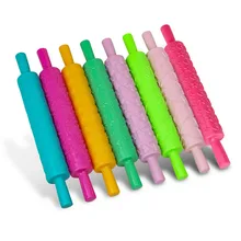 Антипригарное Сердце шаблон тиснение торт тесто ролик пластик для украшения торта из помадки скалка для выпечки Кухонные инструменты