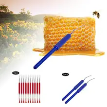 Мобильный пчелиный червь иглы синий инструмент пчеловода из нержавеющей стали queen система подачи для пчеловода Bewegen Worms Naald