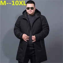 Большие размеры Новинка 10XL 9XL 8XL бюст 154 см молния прибытие теплая верхняя одежда зимняя куртка мужская Толстая ветрозащитная повседневная мужская куртка