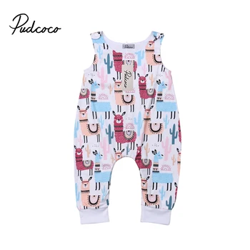 

Newborn Baby Boy Girl Floral Long Romper Jumpsuit Clothes Outfit Cute Cartoon Alpaca Set 3-18M