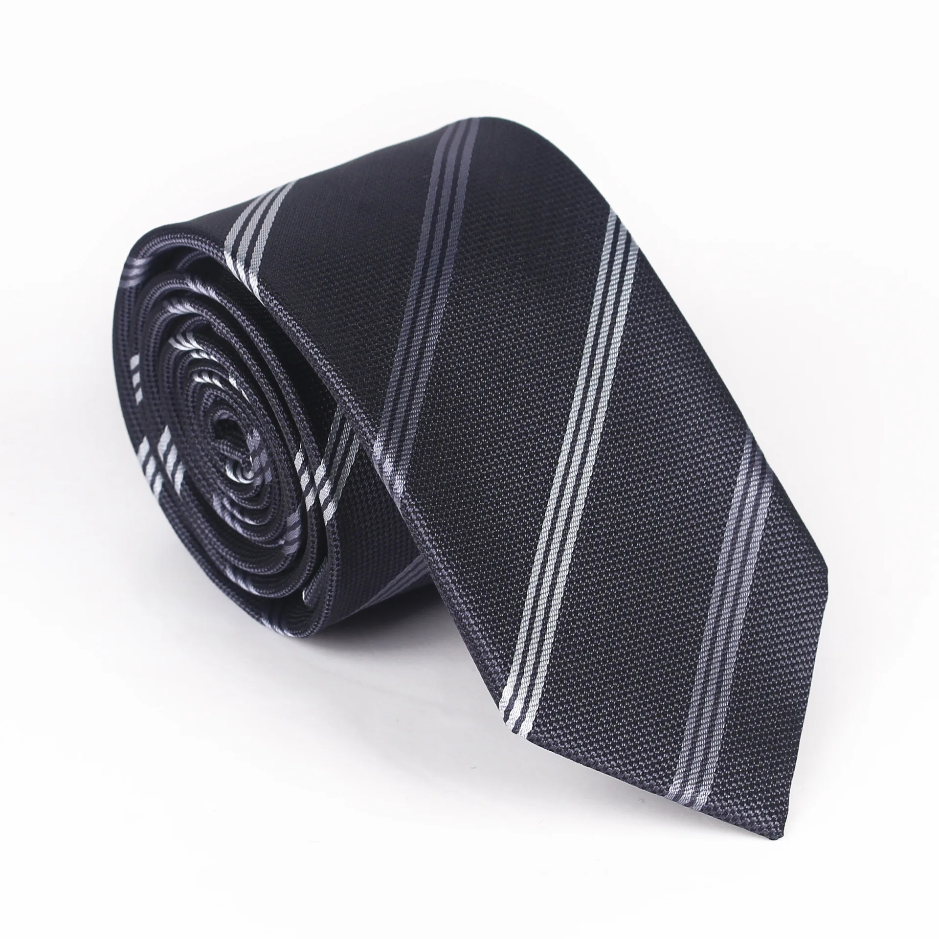 Пятно поколения галстук для мужчин 6 см диагональные полосы платье полиэстер шелк жаккард Бизнес узкий галстук мужской
