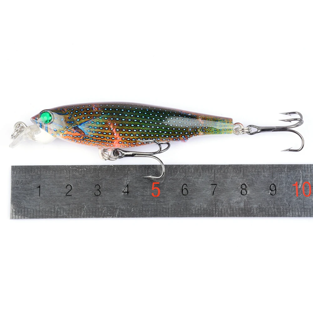 Рыболовные жесткие приманки 7 5 см 8 г Minnow Crankbait рыболовная приманка 3D Eyes