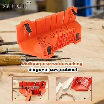 

10.5 inch Woodworking Clamping Mitre Saw Box Cutting Tools 4 Push-lock Locking Clamps with Non-slip Mats Woodworking Tools