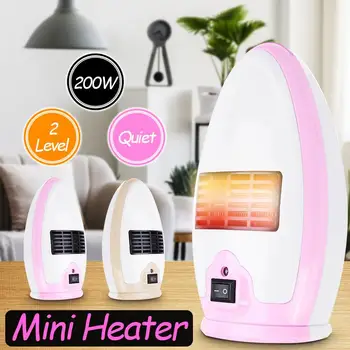 

200W 220V Electric Heater mini Electric Warm Air Heater Fan Stove for Desktop Household Home Office Table Top Fireplace Furnace