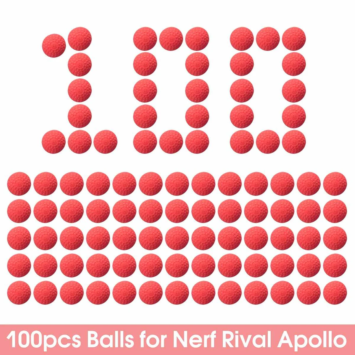 100 шт пулевые шарики, круглые, совместимые для Nerf Rival Apollo, игрушка для заправки, Спортивная уличная забавная игрушка, детские игрушки, оружие, подарок