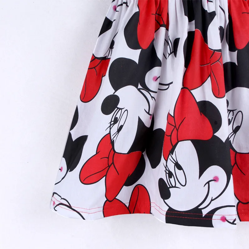 Girls Dress Summer Girls Cotton Round Neck Sleeveless Big Dot Cartoon Short-sleeved Pure Cotton Dress 