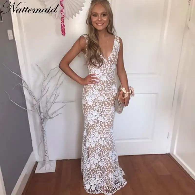 vestido branco para noite