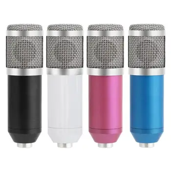 

Dynamic Condenser Wired Microphone with Shock Mount for Singing Recording Broadcasting Home Studio Recording