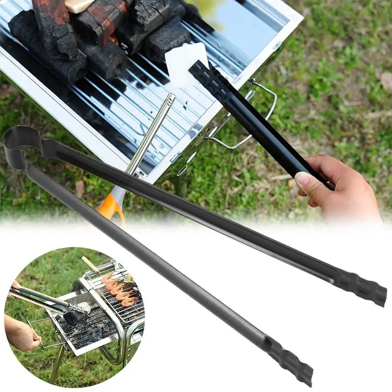 

BBQ Grill Tongs Outdoor Charcoal Stainless Steel Clip Picnic Accessories Camping Kitchen Tool Outdoor Supplies