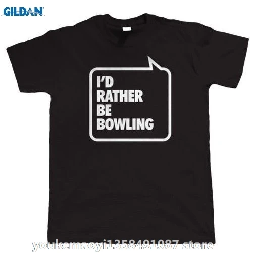

GILDAN I'd Rather Be Bowlinger, Mens Funny T Shirt Men Brand Clothihng Top Quality Fashion Mens T-Shirt