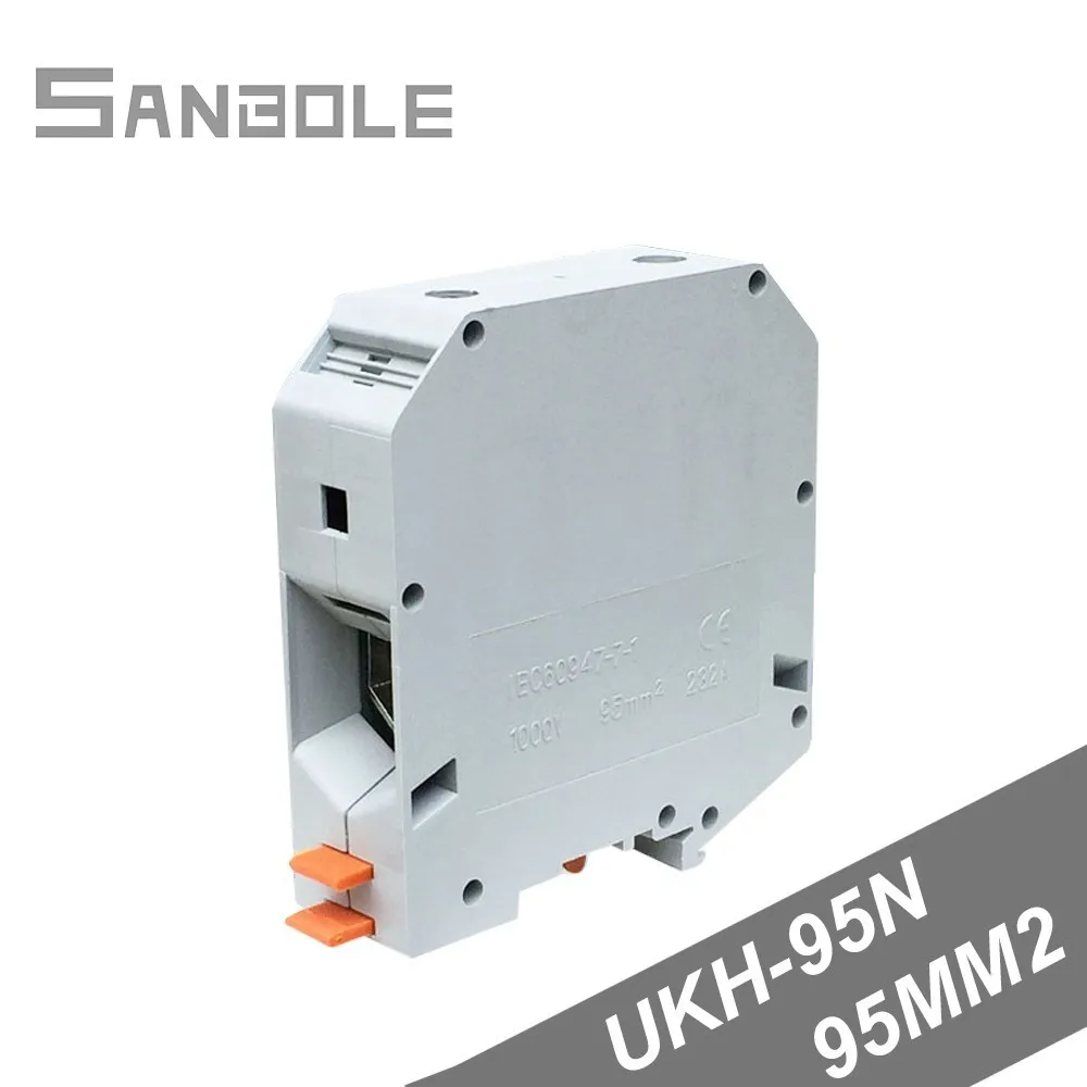 

UKH-95N Terminal Block DIN Rail mounted 95mm2 Connection Electrical Conductor clipline Wiring Barrier