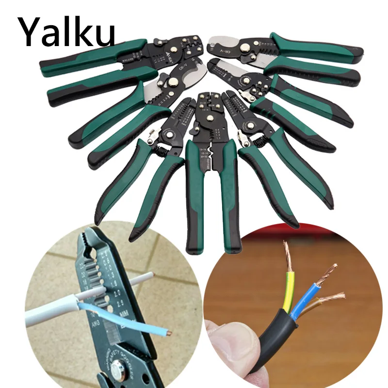 Yalku Professional Pliers Hand Repair Tool Pliers Crimping Tool Cable Wire Stripping Pliers Nipper Cable Wire Stripping Tool