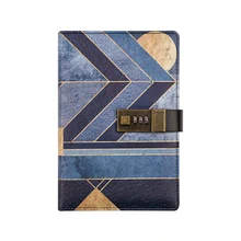 Vintage Diary with Lock Travel Journal Leather Notebook Retro Agenda Plaanner Organizer Filofax Personal Lock Notebooks ppyy new personal pocket organiser planner filofax diary notebook pu leather cover