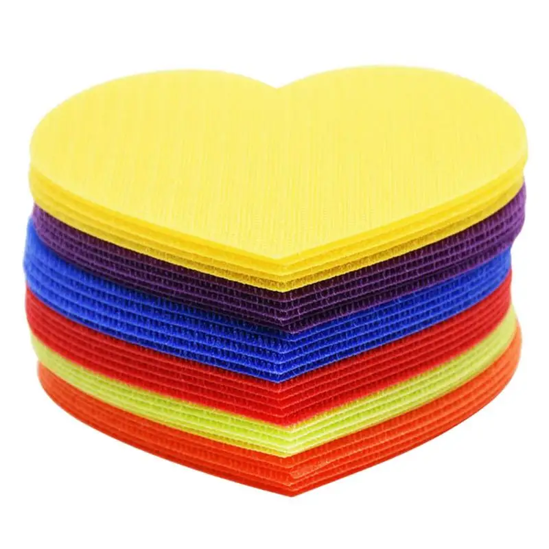 

30 PCS Original Sit Spots Carpet Marker for Teachers and Educators On-site Marking Round Heart Shaped Colorful Mark