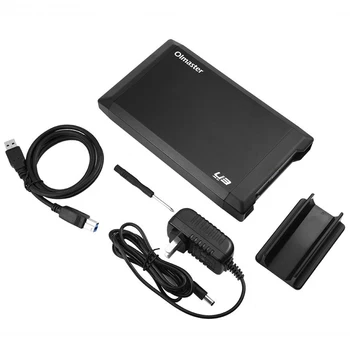 

OIMASTER US Plug HDD Enclosure Hard Disk Drive Case For 3.5 Inch SATA To USB 3.0 SDD Adapter
