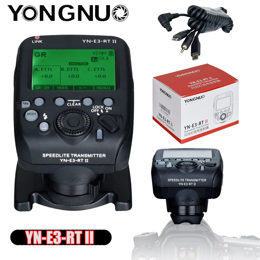 

Yongnuo YN-E3-RT II YN-E3 RT II TTL Radio Flash Trigger Speedlite Transmitter Controller for Canon 600EX-RT YONGNUO YN600EX-RTII